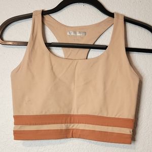 Forever 21‎ Orange Sports Bra with Dark Orange Stripes, Size M